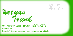 matyas trunk business card